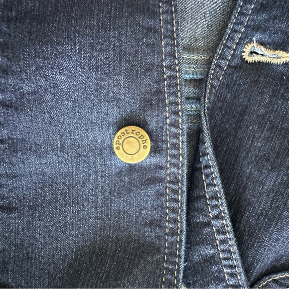 Apostrophe Stretch Fit Light Denim Jean Jacket Size 2 - Picture 5 of 5